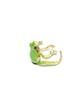 Vintage Punk Animal Jewelry Gift - Delicate Tree Frog Ring, Open Frog Shaped,